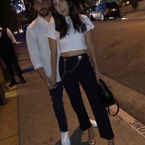 Miaou Pinstipe Chain Pants